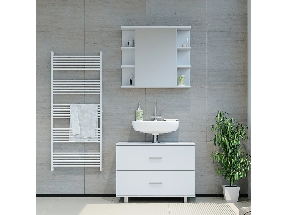 Meubles bain blanc 80.2x33x60.8 ilias