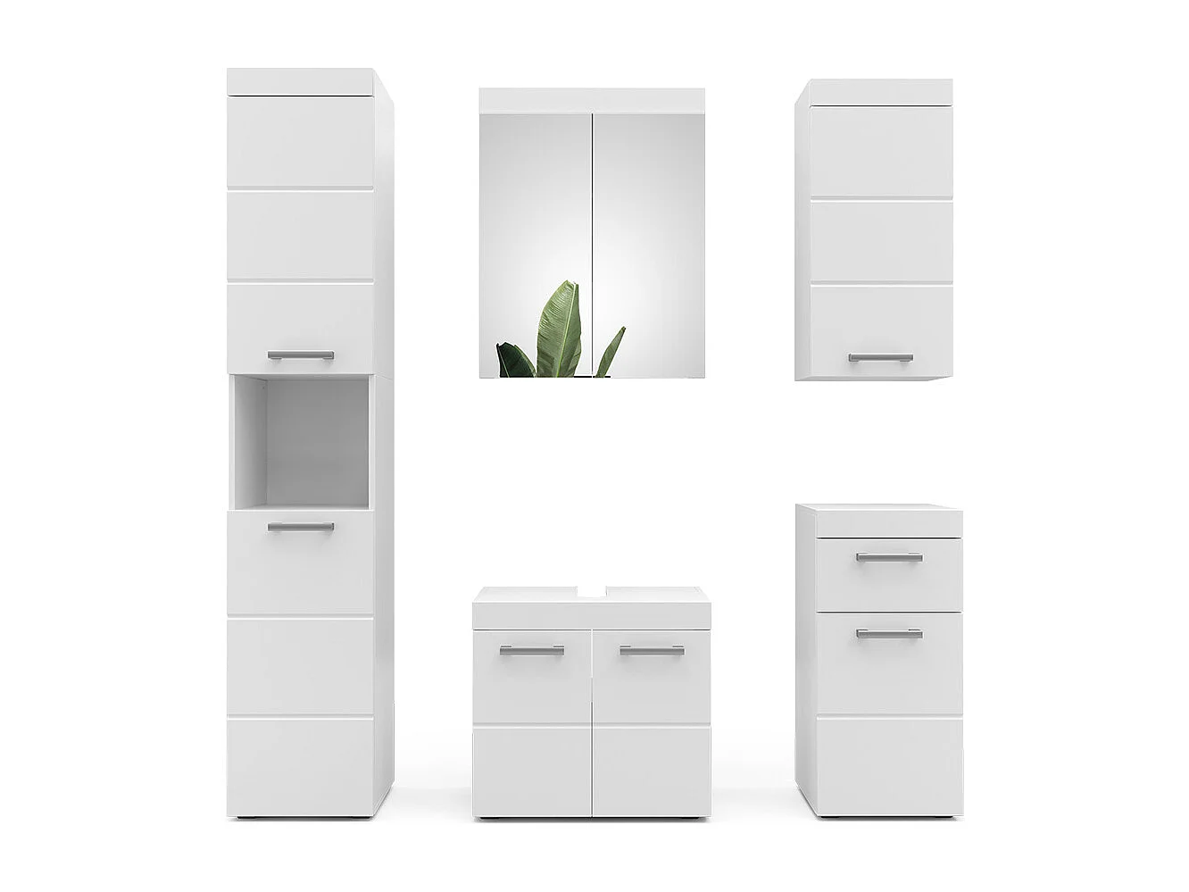 Set di mobili da bagno bianco 60x34x56 luna
