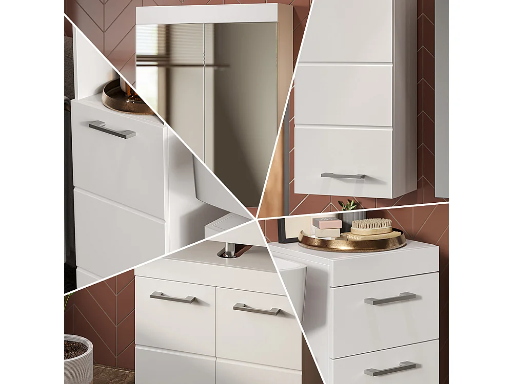 Badkamermeubelset wit 60x34x56 luna