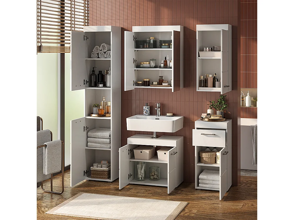 Badkamermeubelset wit 60x34x56 luna