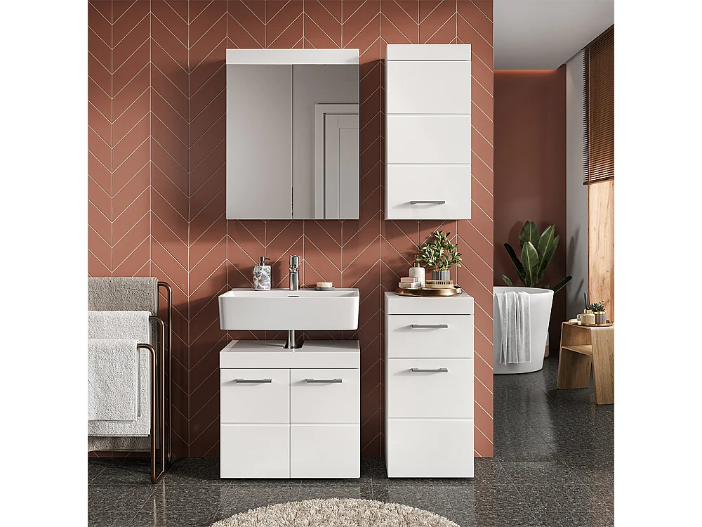 Badkamermeubelset wit 60x34x56 luna