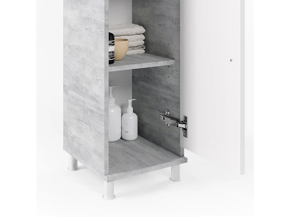 Set mobili bagno calcestruzzo 60x32x54 fynn