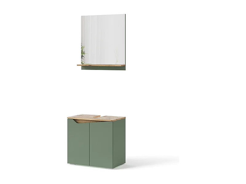 Badkamermeubelset groen/kunstzinnig 60x35x57 marelle