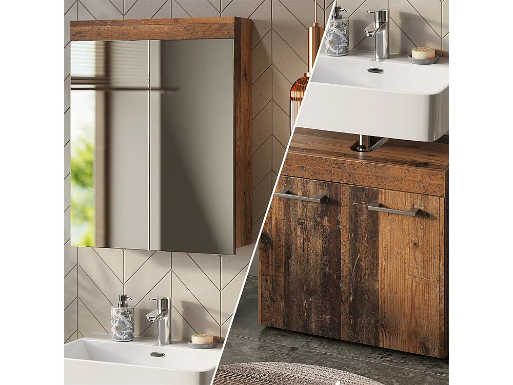 Set di mobili da bagno oldstyle 60x34x56 luna