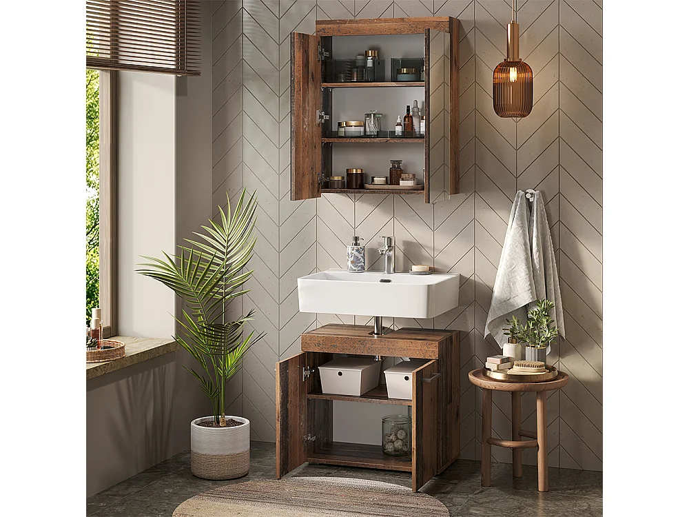 Set di mobili da bagno oldstyle 60x34x56 luna