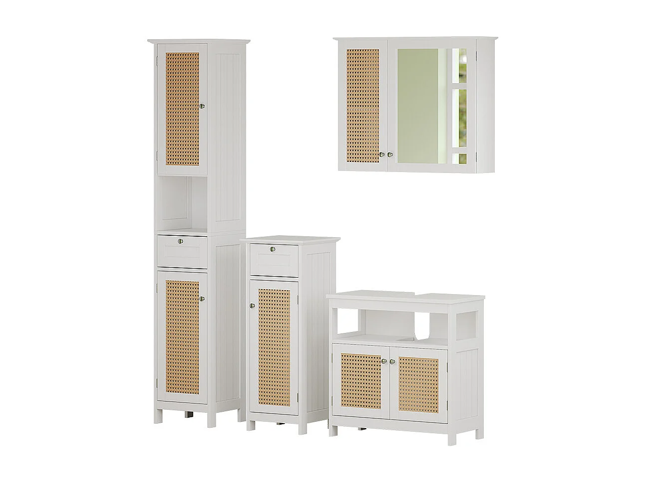 Set di mobili da bagno bianco 60x30x60 rosario