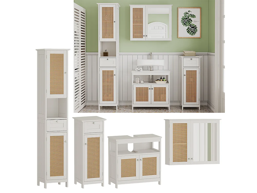 Set di mobili da bagno bianco 60x30x60 rosario