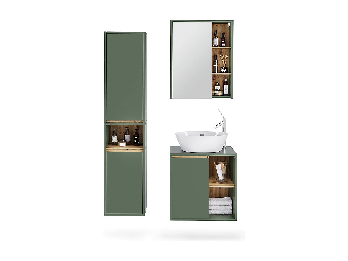 Set di mobili da bagno verde/artigianale 60x45.5x60 viola