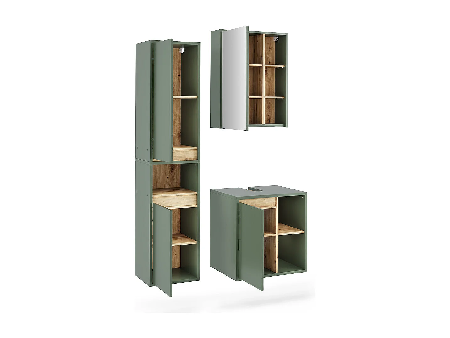 Set di mobili da bagno verde/artigianale 60x45.5x60 viola