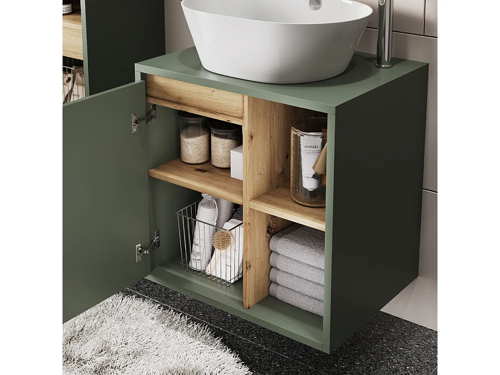 Ensemble de meubles de salle de bains vert/artisan 60x45.5x60 viola