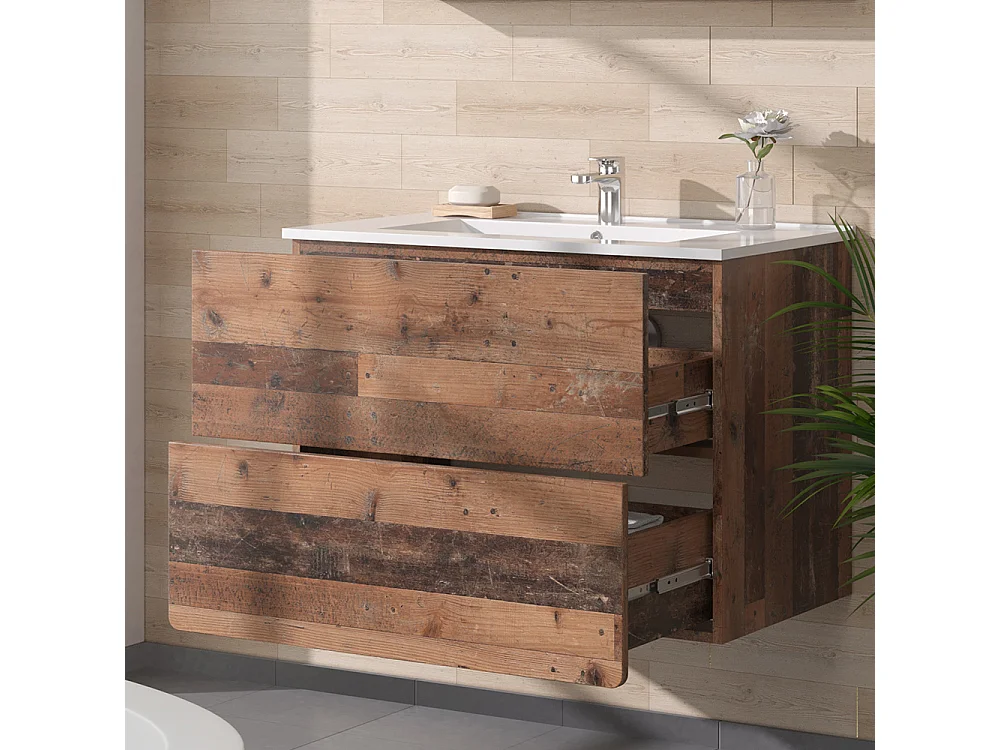 Ensemble de meubles de salle de bains oldstyle 80x46x59.3 izan