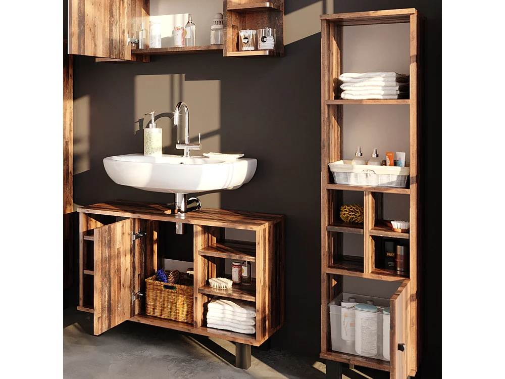 Set mobili bagno rovere rustico 60x32x54 fynn