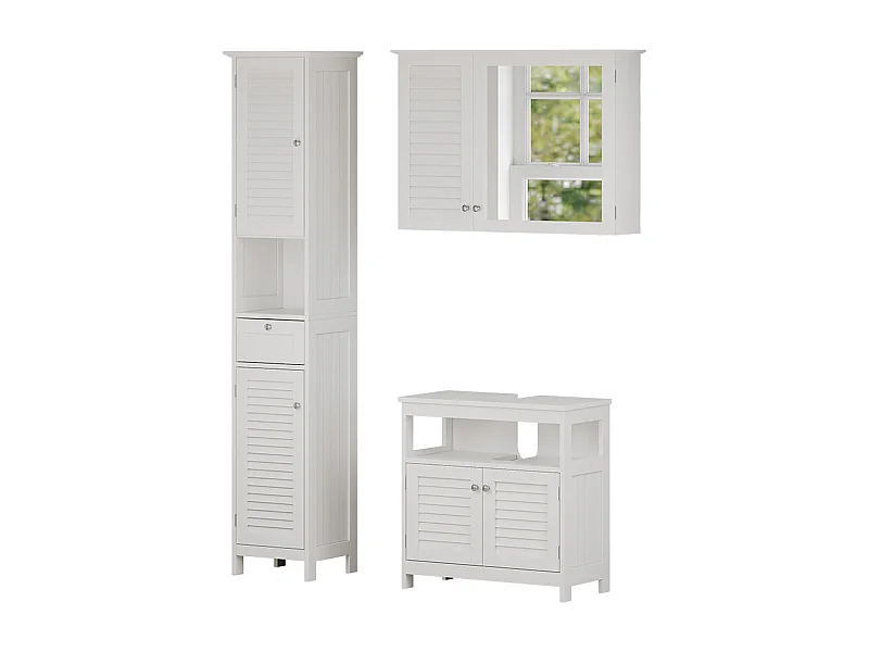 Set di mobili da bagno bianco 60x30x60 riad
