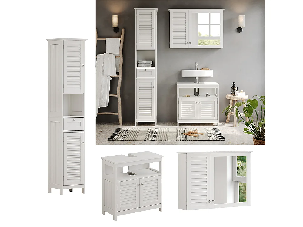 Meubles bain blanc 60x30x60 riad