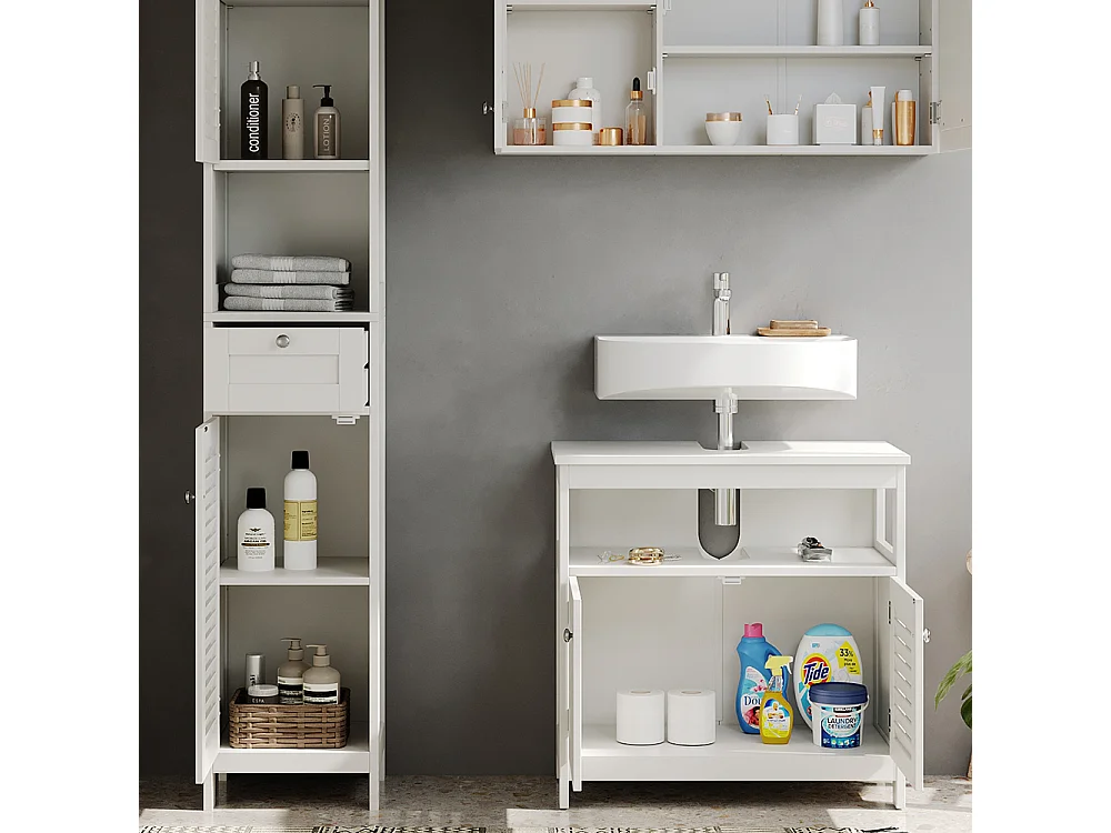 Meubles bain blanc 60x30x60 riad