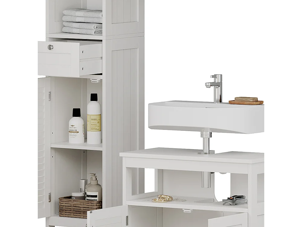 Meubles bain blanc 60x30x60 riad