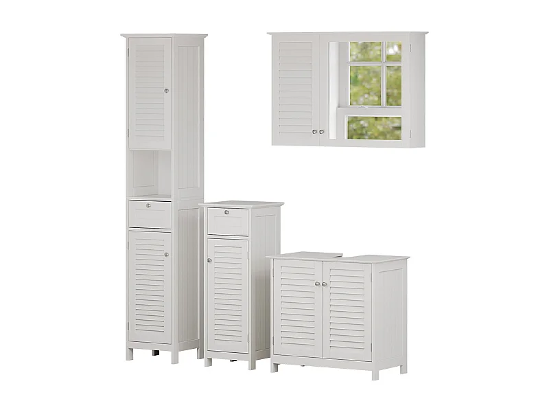 Conjunto de móveis de casa de banho branco 60x35x58 riad