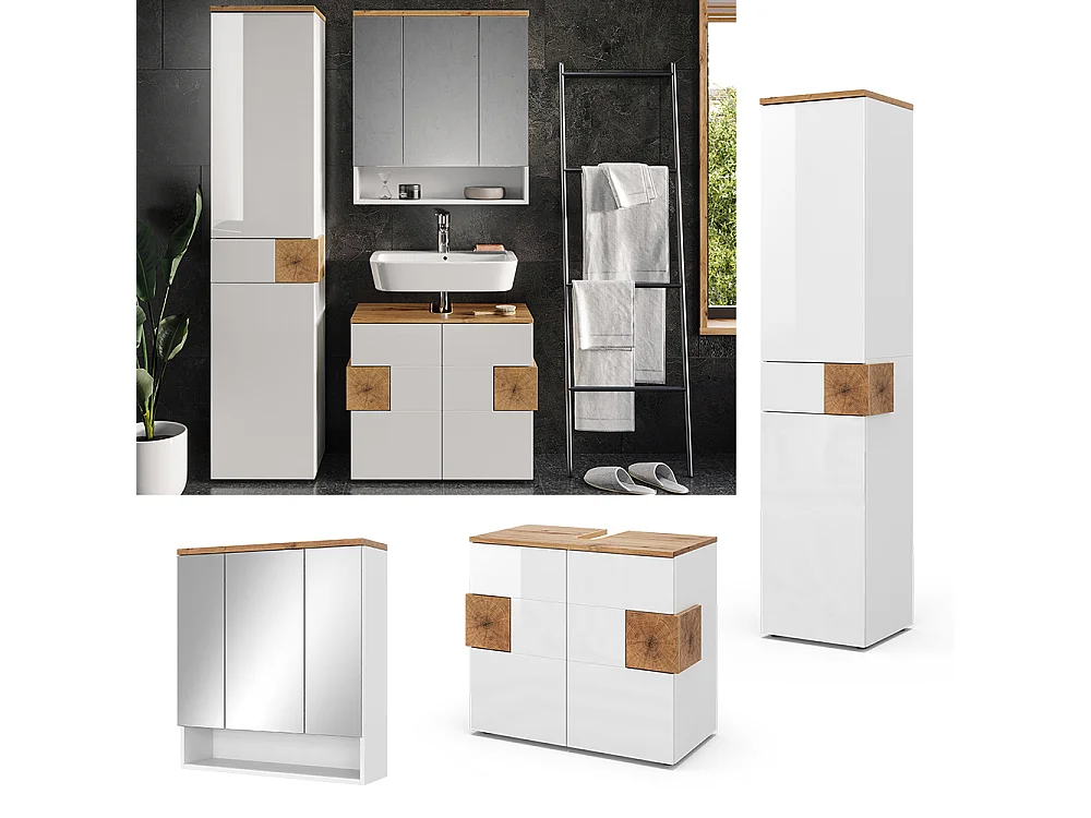 Meubles bain blanc 73x37x64 eden