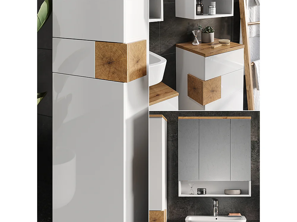 Meubles bain blanc 73x37x64 eden