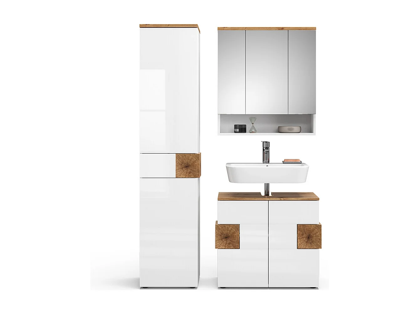 Meubles bain blanc 73x37x64 eden