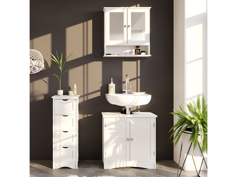Set mobili bagno bianco 60x30x60 bianco