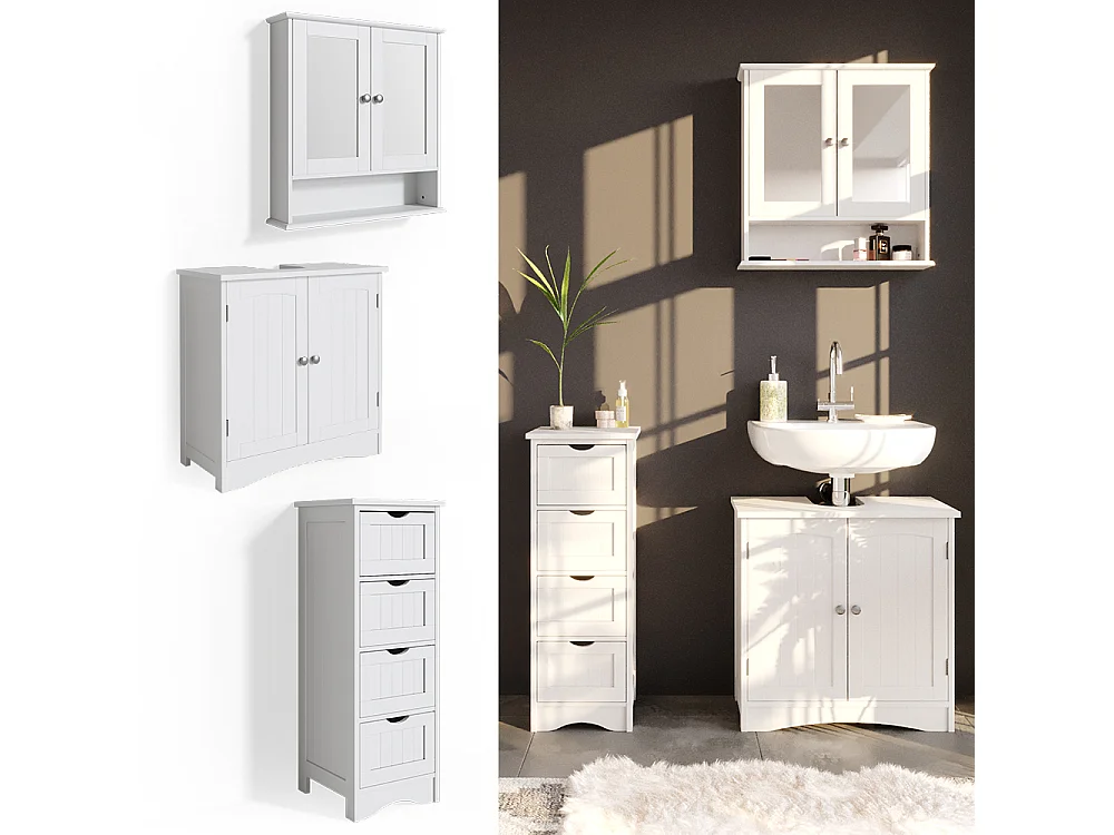 Meubles bain blanc 60x30x60 bianco