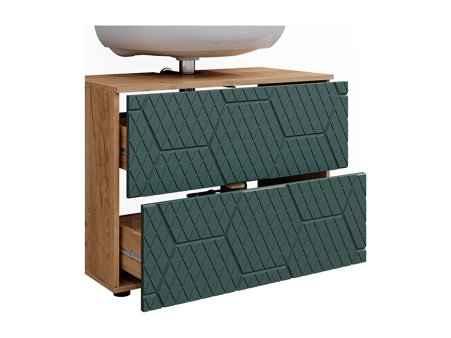 Conjunto de muebles de baño roble verde/dorado 80x41x58 irma