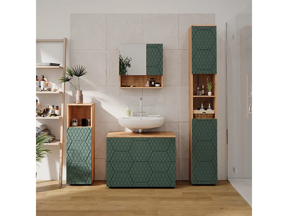 Meubles bain vert/force de lor chêne 80x41x58 irma