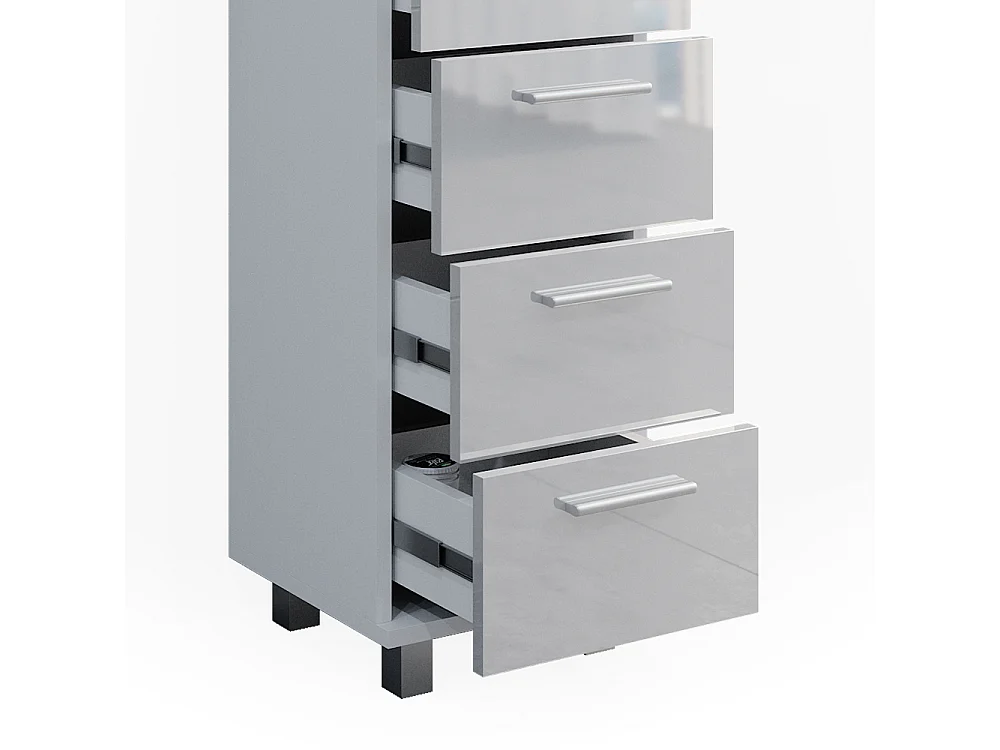 Set mobili bagno bianco lucido 60x33x60.8 ilias