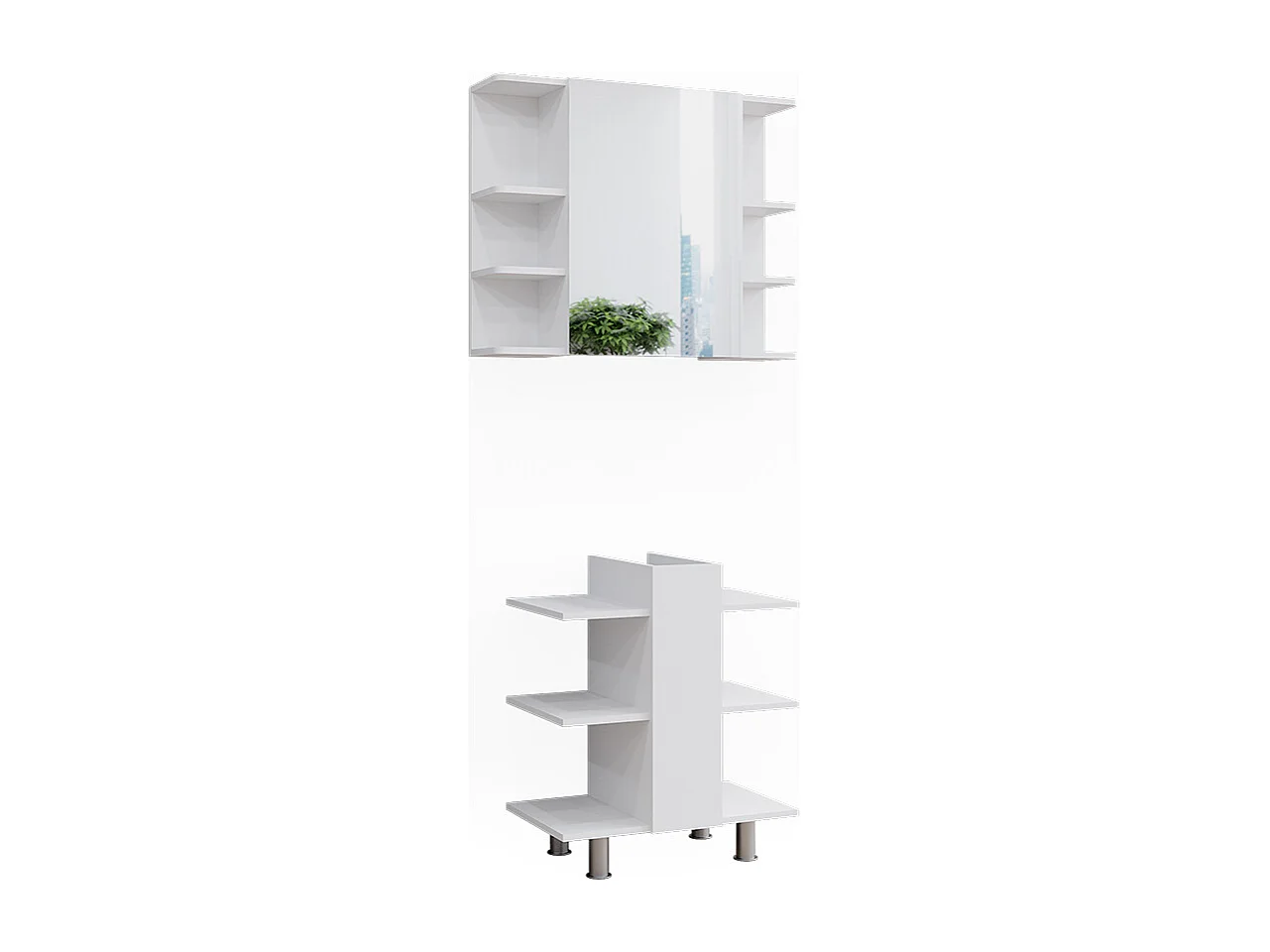 Meubles bain blanc 79.6x36.6x64 fynn