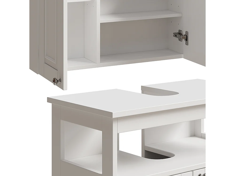 Badrumsmöbelset vit 60x30x65 vanity