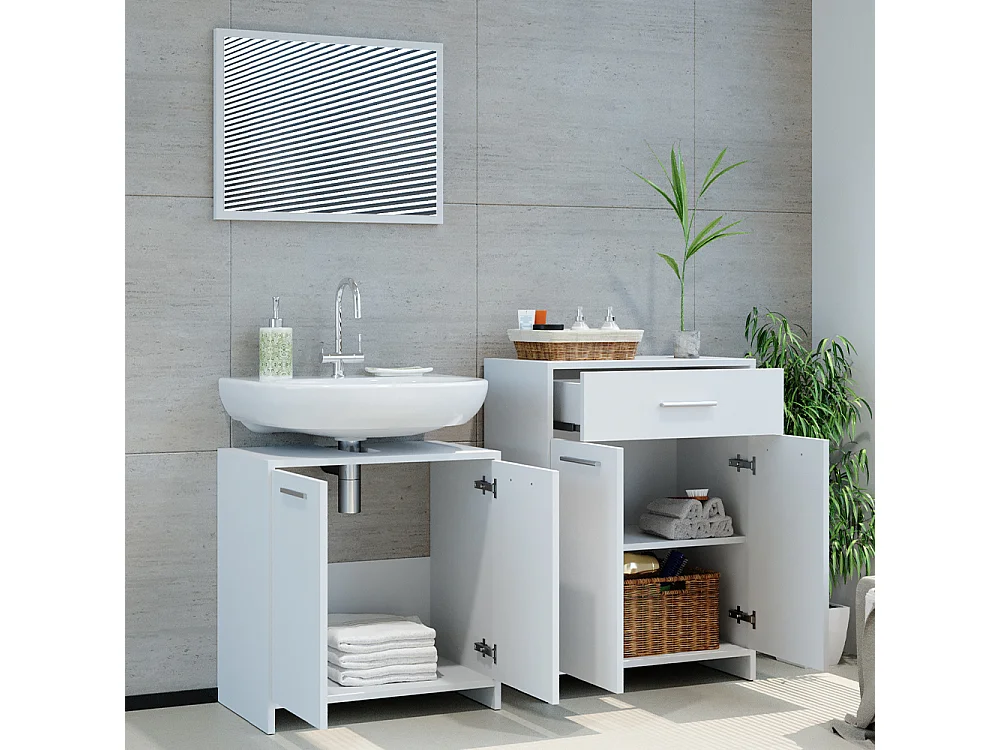 Meubles bain blanc 58x33x60 kiko