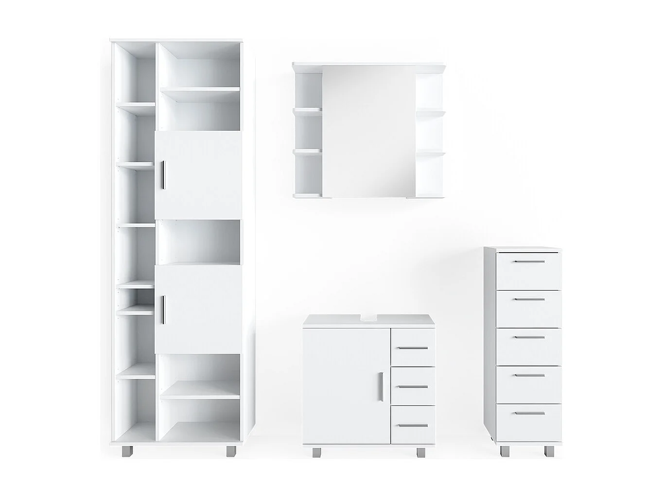 Set mobili bagno bianco 60x33x60 ilias