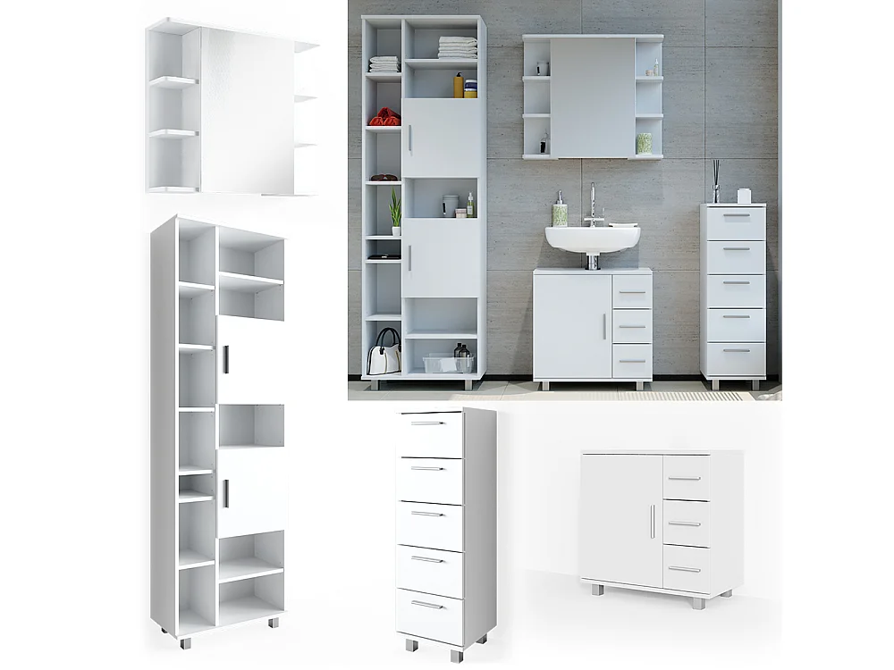 Meubles bain blanc 60x33x60 ilias