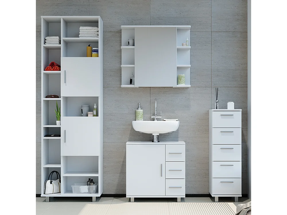 Meubles bain blanc 60x33x60 ilias