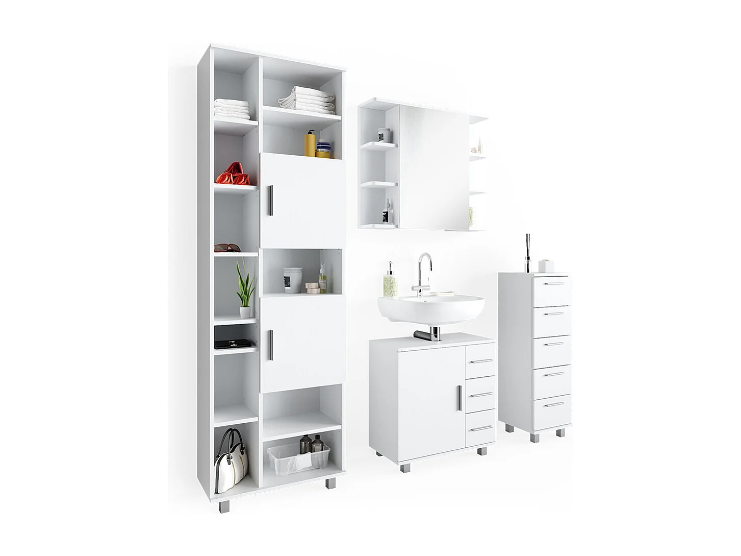 Meubles bain blanc 60x33x60 ilias