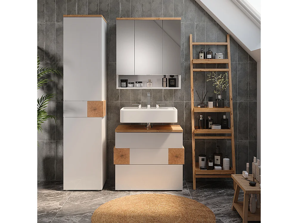 Meubles bain blanc 70x37x64.5 eden