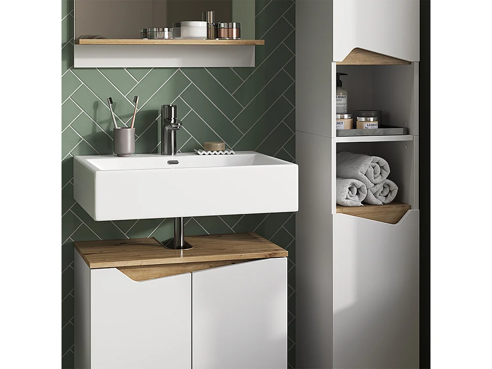 Meubles bain blanc 60x35x57 marelle