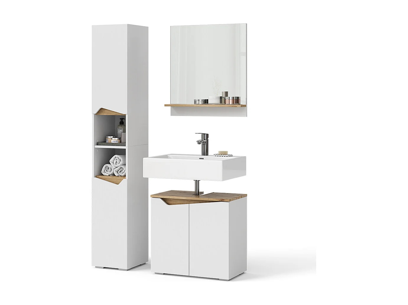 Meubles bain blanc 60x35x57 marelle