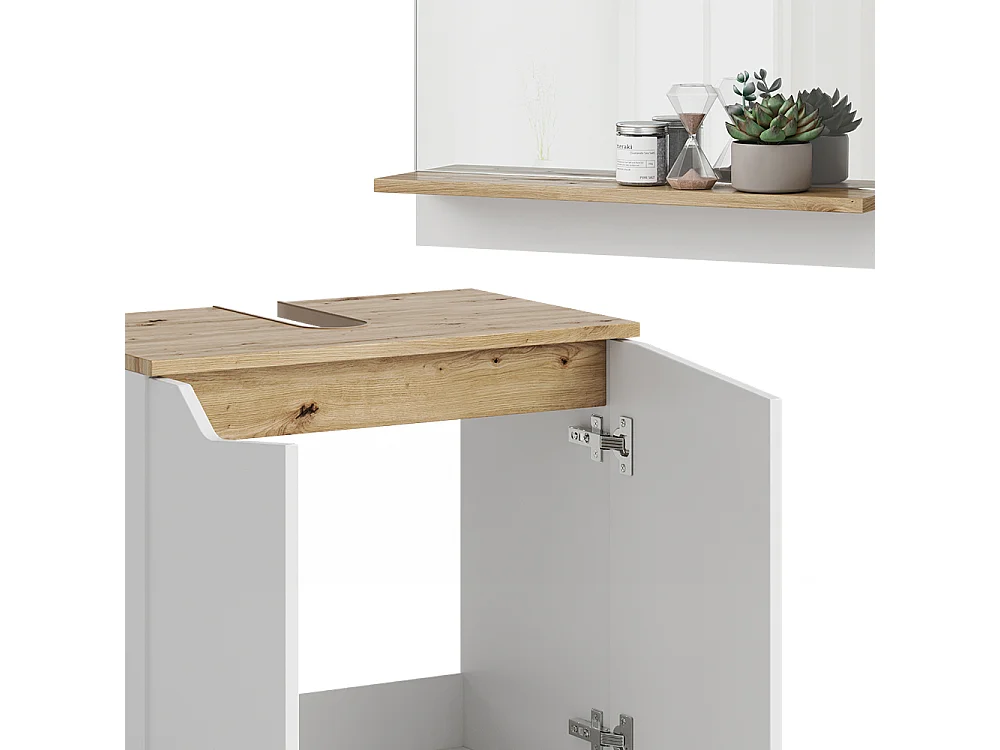 Meubles bain blanc 60x35x57 marelle