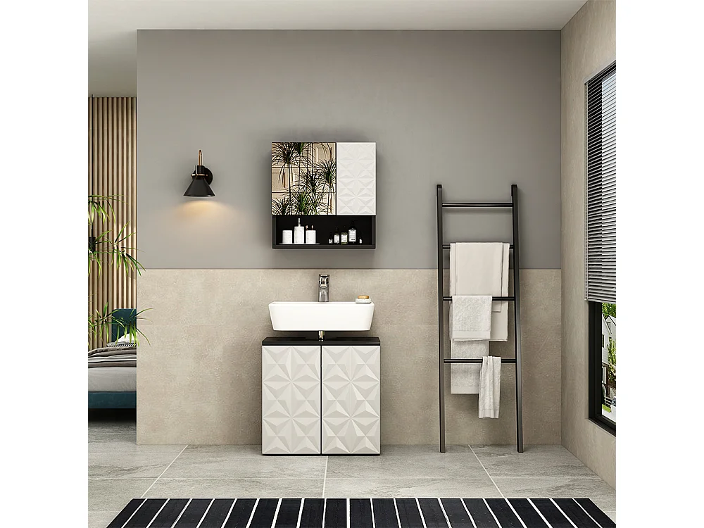 Meubles bain noir 60x30x57 edge