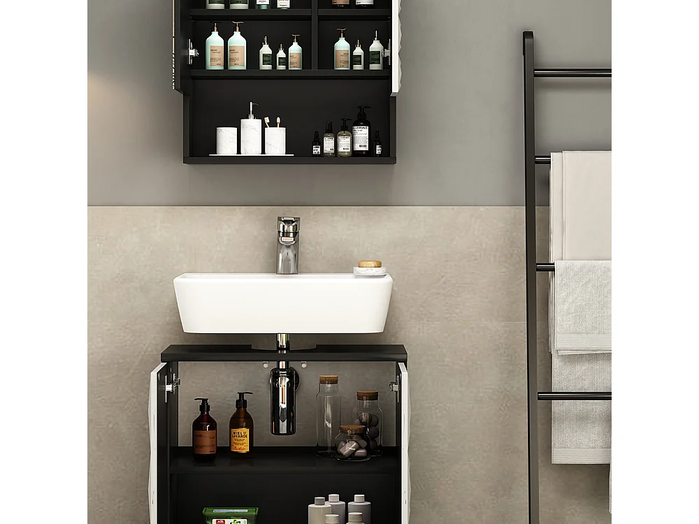 Meubles bain noir 60x30x57 edge
