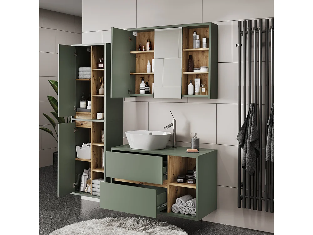 Ensemble de meubles de salle de bains vert/artisan 100x45.5x60 viola