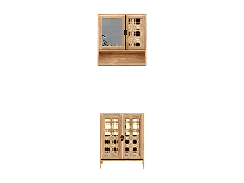 Badmöbel-Set bambus 48x29x60 liora