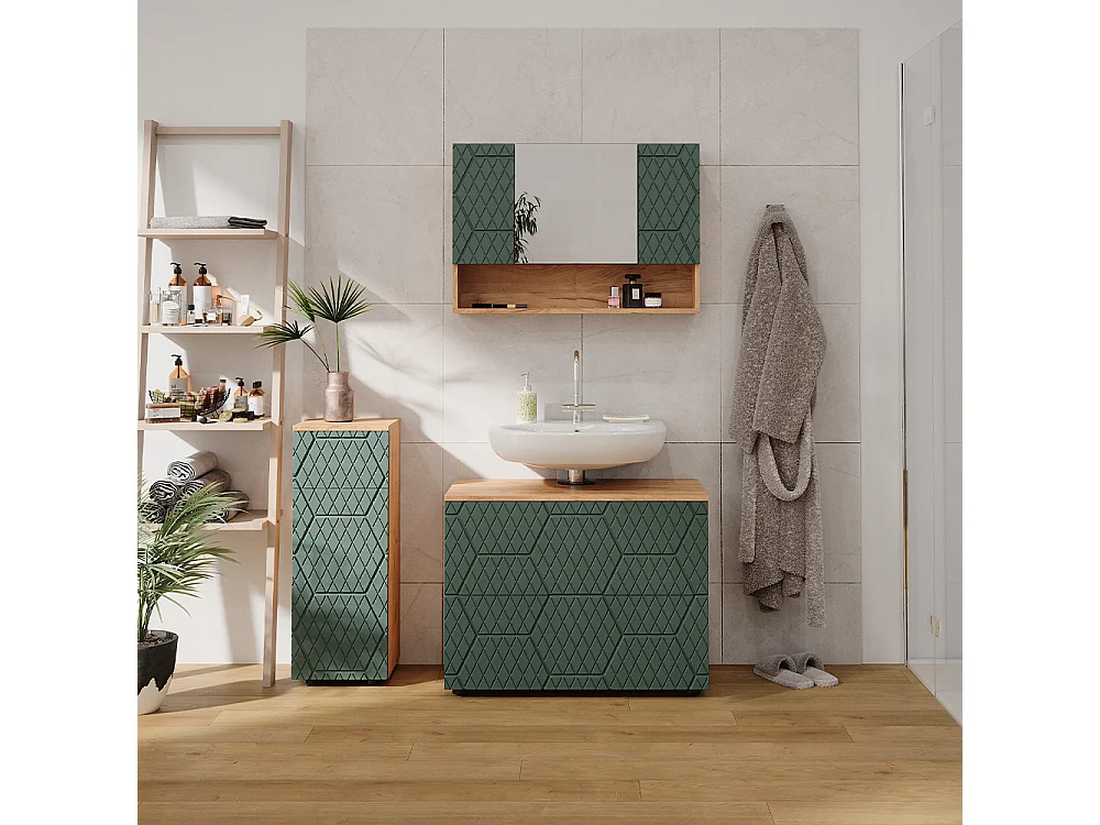 Meubles bain vert/force de lor chêne 80x41x58.6 irma