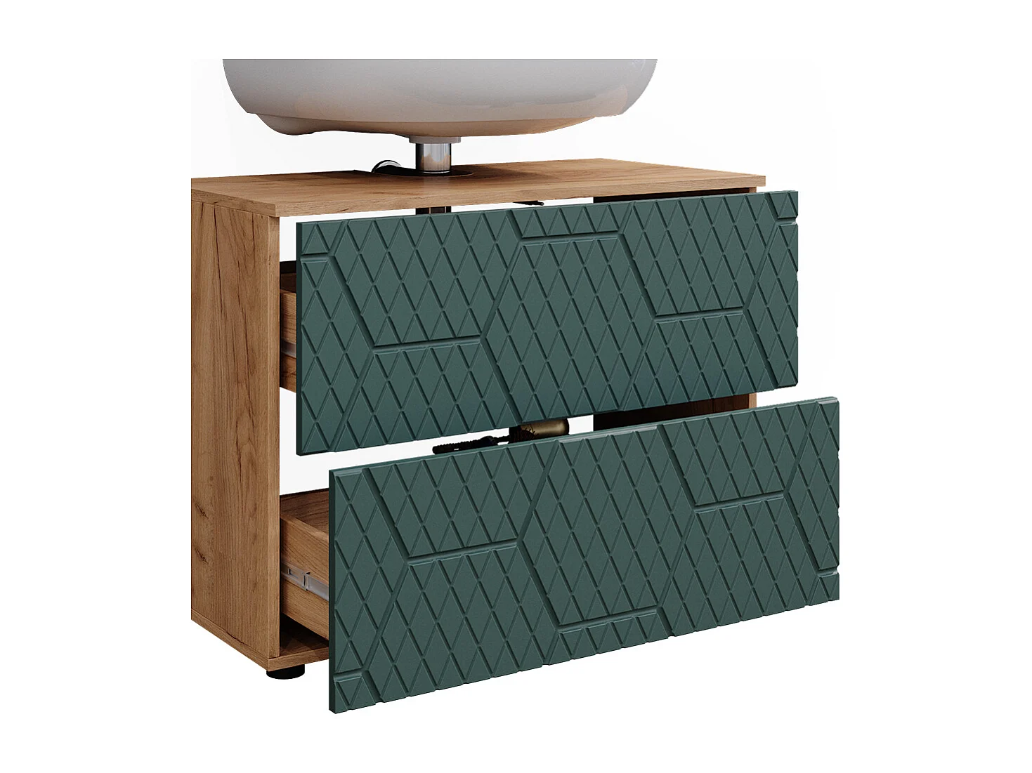 Meubles bain vert/force de lor chêne 80x41x58.6 irma