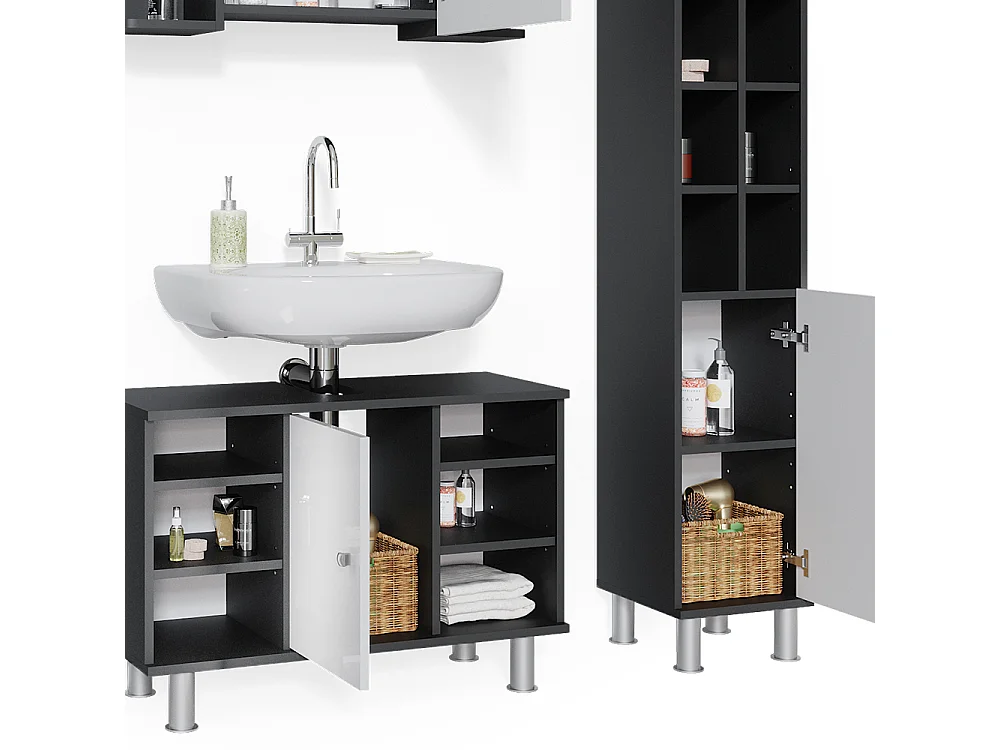 Meubles bain anthracite 60x32x54 fynn