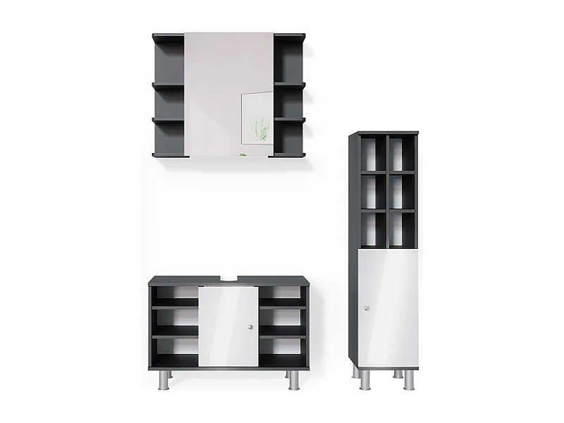 Meubles bain anthracite 60x32x54 fynn