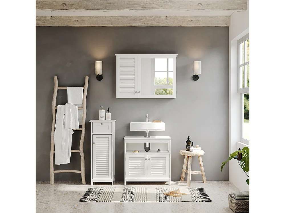 Meubles bain blanc 60x30x60 riad