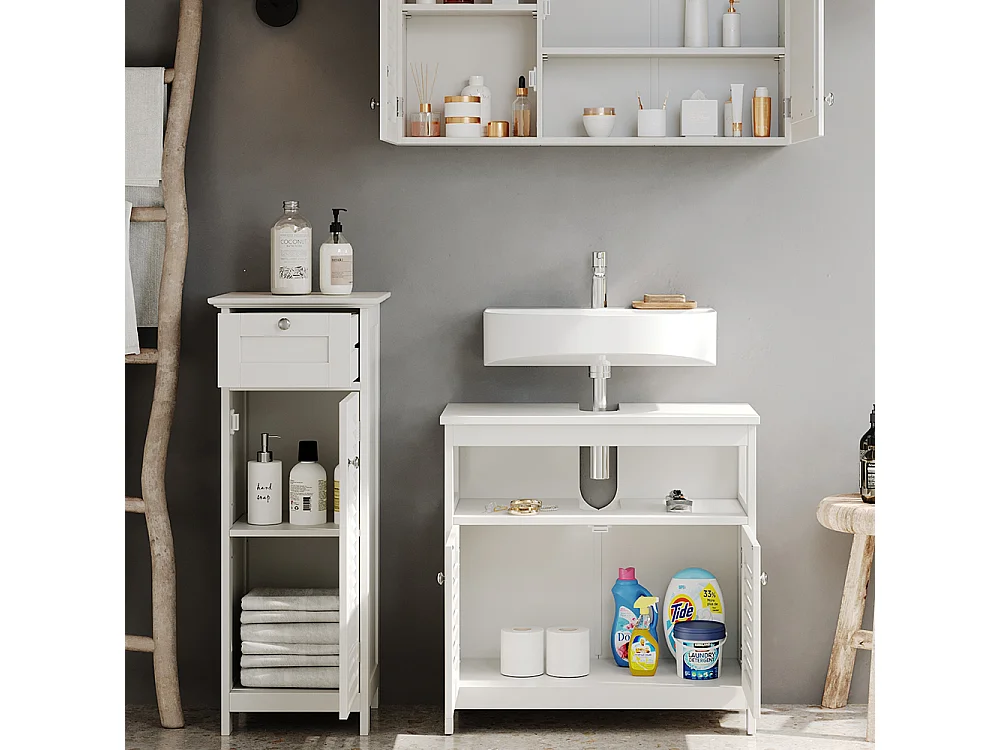 Meubles bain blanc 60x30x60 riad